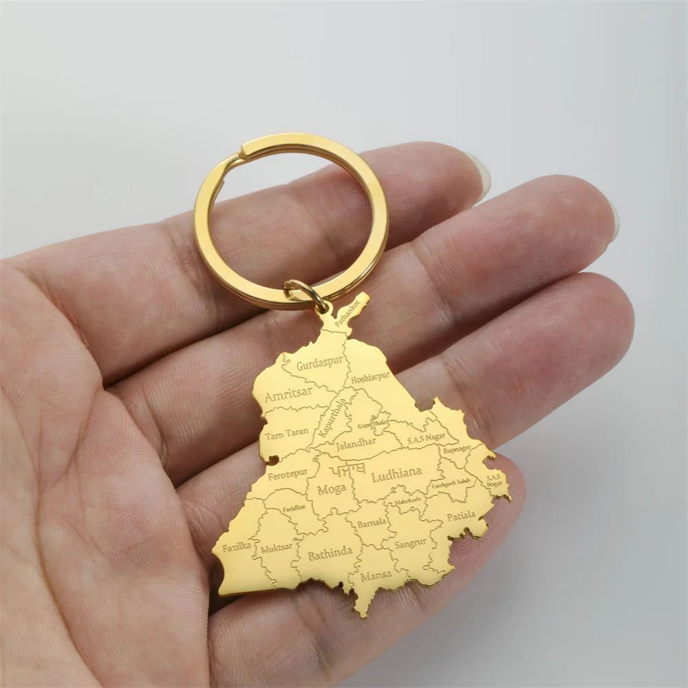 Punjab Map Keychain