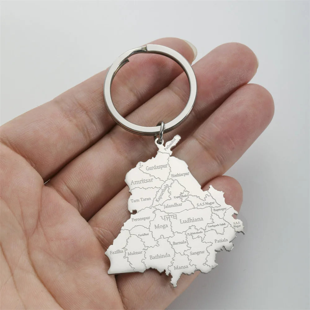 Punjab Map Keychain